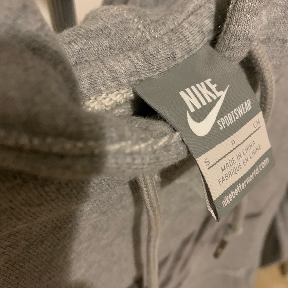 Grey Nike Sportswear Logo Hooded Sweatshirt - Picture 4 of 4